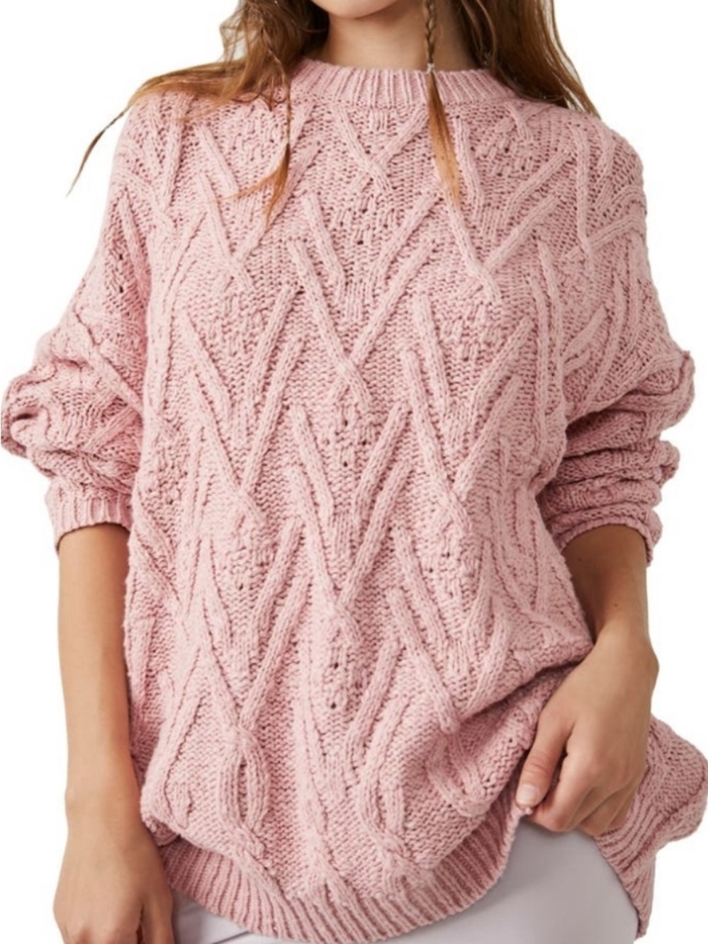 Free People Isla Cable Stitch Sweater